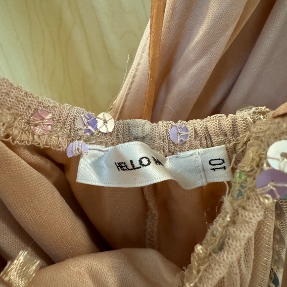 LIKE NEW, Hello Molly Try Your Luck Pink Multi-Color Sequin Mini Dress Size 10 - Picture 8 of 8